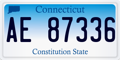 CT license plate AE87336