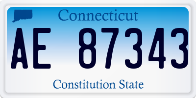 CT license plate AE87343