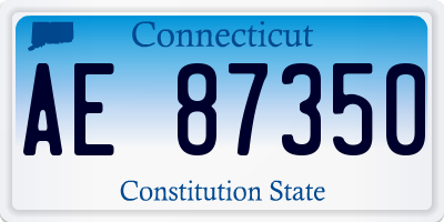 CT license plate AE87350