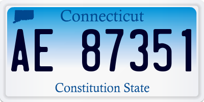 CT license plate AE87351