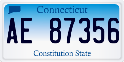 CT license plate AE87356