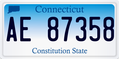 CT license plate AE87358