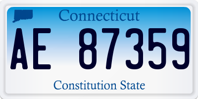 CT license plate AE87359