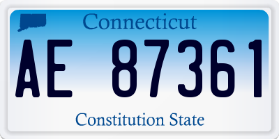 CT license plate AE87361