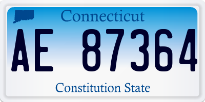 CT license plate AE87364