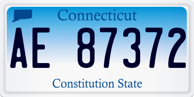 CT license plate AE87372