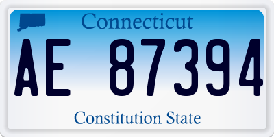CT license plate AE87394