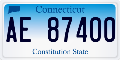 CT license plate AE87400