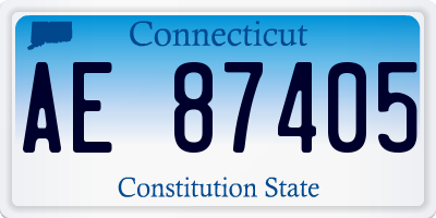 CT license plate AE87405