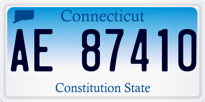 CT license plate AE87410