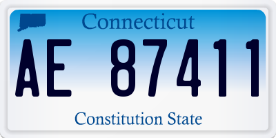 CT license plate AE87411