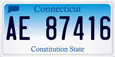 CT license plate AE87416