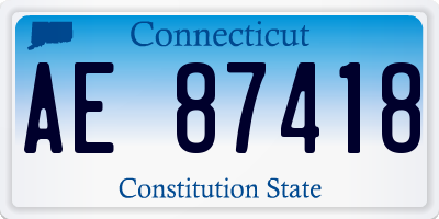 CT license plate AE87418