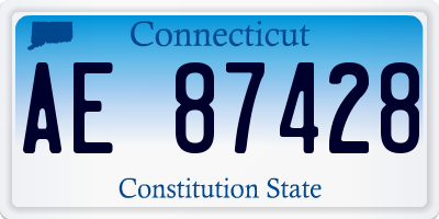 CT license plate AE87428