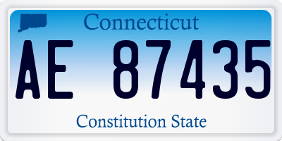 CT license plate AE87435