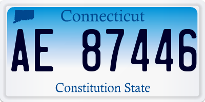 CT license plate AE87446