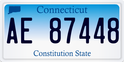 CT license plate AE87448