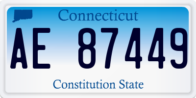 CT license plate AE87449