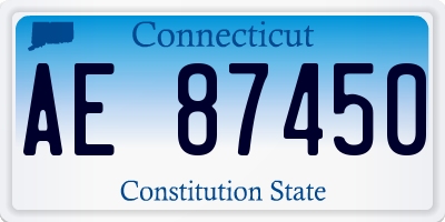 CT license plate AE87450