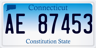 CT license plate AE87453