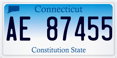 CT license plate AE87455