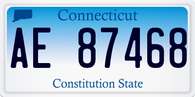 CT license plate AE87468