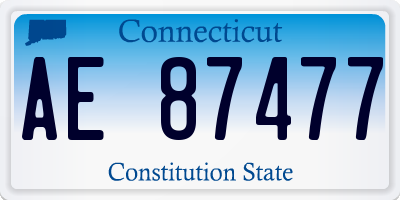 CT license plate AE87477