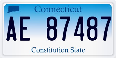 CT license plate AE87487