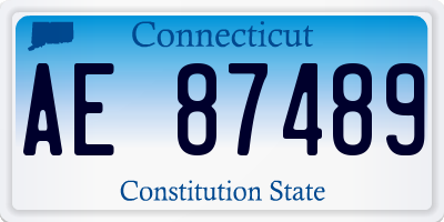 CT license plate AE87489