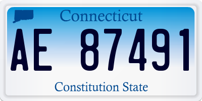 CT license plate AE87491