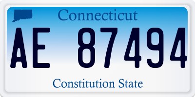CT license plate AE87494