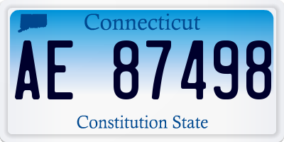 CT license plate AE87498