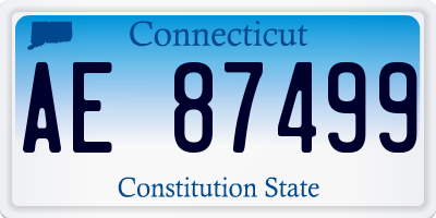 CT license plate AE87499