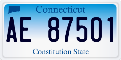 CT license plate AE87501