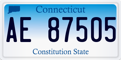 CT license plate AE87505