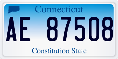 CT license plate AE87508