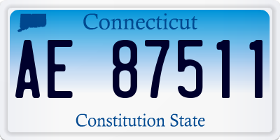 CT license plate AE87511