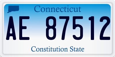 CT license plate AE87512