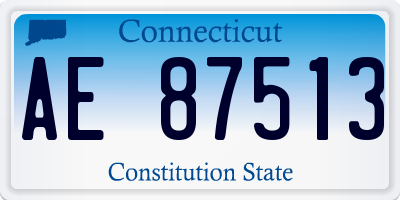 CT license plate AE87513