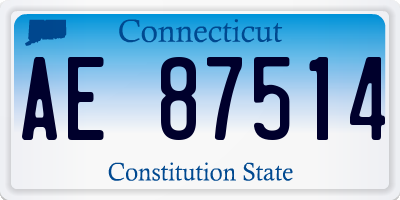 CT license plate AE87514