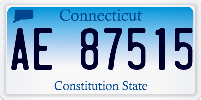 CT license plate AE87515