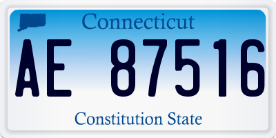 CT license plate AE87516