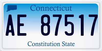 CT license plate AE87517