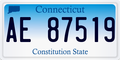 CT license plate AE87519