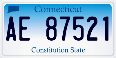 CT license plate AE87521