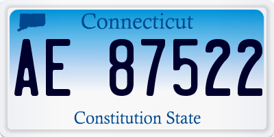 CT license plate AE87522