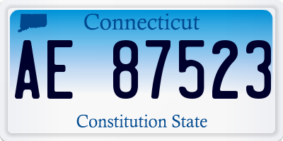 CT license plate AE87523