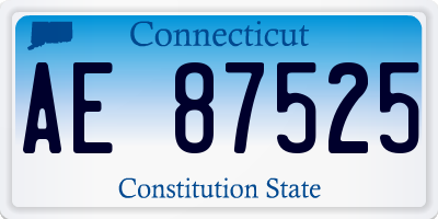 CT license plate AE87525