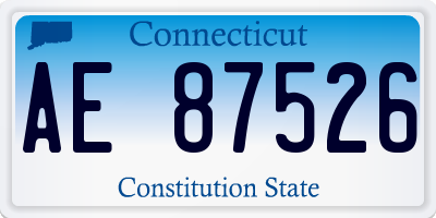 CT license plate AE87526