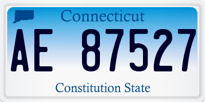 CT license plate AE87527